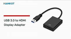 USB 3.0 to HDMI Display Video Adapter for Multi-Monitors (Connect Laptop to Monitor Using USB)