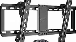 BONTEC Tilt TV Wall Mount for Most 37-85 Inch LED LCD OLED Flat Curved Screen TVs Fits 16" 18" 24" Wood Stud, Low Profile TV Wall Bracket with Max. VESA 600x400mm, Hold Up to 132LBS