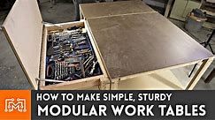 Simple Modular Work Tables (WITH MAGNETS!) // Woodworking How To | I Like To Make Stuff