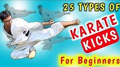 How Many Kicks In Karate For Beginners | 25 Types of Karate Kicks For Beginners