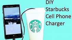 DIY Starbucks Cell Phone Charger