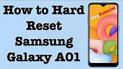 How to Factory Reset Samsung Galaxy A01 | Hard Reset Samsung Galaxy A01 | NexTutorial