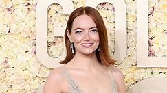 Emma Stone Wore a Breathtaking Nude Floral Dress to the 2024 Golden Globes