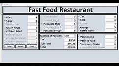 How to Create Fast Food Restaurant System in Microsoft Access - Full Tutorial