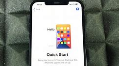 Use Quick Start to Transfer Data to a New iPhone