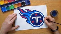 How to draw a Tennessee Titans logo - NFL