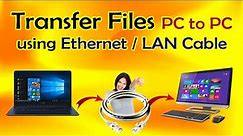 Easy PC-to-PC File Transfer Tutorial using LAN Cable/Ethernet Cable #FileTransfer #LANCableTransfer