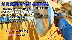 DIY 10 element yagi antenna for cellular networks, 2g,3g,4g || works pretty well in no network area