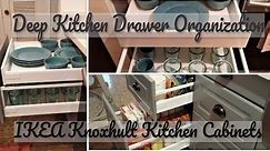 Kitchen Drawer Organization- Deep Kitchen Drawer Organization Using IKEA Knoxhult Kitchen Cabinets.