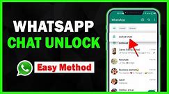 Whatsapp chat ko unlock kaise kare | Unlock whatsapp chat