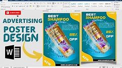 Professional Brand Advertising (AD) Poster design IN Microsoft Word | How to make a AD Poster design
