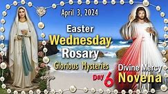 🌹Wednesday Rosary🌹DAY 6 DIVINE MERCY NOVENA Prayer & CHAPLET for Meek & Humble Souls, Glorious Myst.