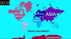 🔴 LARGEST TO SMALLEST Size World Seven CONTINENTS by Land Area Map | Global Geography | Online Aid 🔴