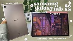 [unboxing 📦] samsung galaxy tab s6 lite + accesories 🌾🍵