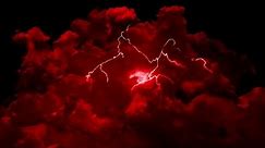 Red Thunderstorm Flashing Lightning 10+ Hours Wallpaper Screensaver Background Video 4K OLED