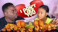 BEING MEAN To BEAST MODE To See How He React MUKPRANK (HUGE SHRIMP BOIL SEAFOOD MUKBANG) QUEEN BEAST
