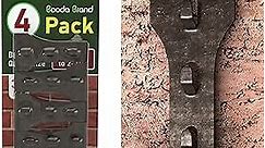 Brick Hook Clips (4 Pack) for Hanging Outdoors, Brick Hangers Fits Queen Size Brick 2-1/2" to 2-3/4" in Height, Heavy Duty Brick Wall Clips Siding Hooks for Hanging No Drill and Nails