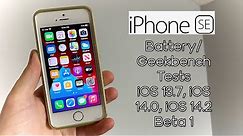 Battery & Geekbench test on iPhone SE (1st gen) on iOS 13.7, 14.0 (final) & iOS 14.2 Beta 1!