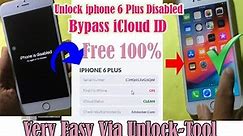 How to Unlock iphone 6 Plus Disabled & Bypass iCloud ID very easy Via Unlock-Tool #iphoneactivation