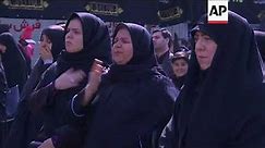 Iranian shiites mourn death of prophet's daughter