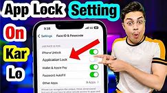 Turn On App lock Setting in iPhone | App lock in iPhone