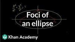 Foci of an ellipse | Conic sections | Algebra II | Khan Academy