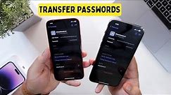 How to Transfer Passwords to New iPhone?