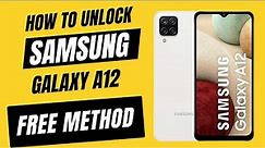 Unlock Samsung Galaxy A12 Carrier Code | Unlock Samsung Galaxy A12 Network Pin