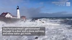 Historic Maine Lighthouse Damaged By Winter Storm Finn