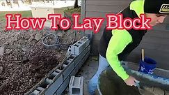 How to lay block to the line