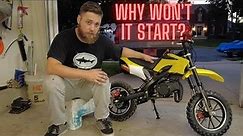 Syx Moto 50cc Dirtbike Won't Start! Diagnosis and Tune-up. (Pull start, Spark Plug, Coil)