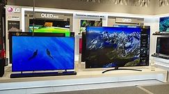 Large selection of TVs LG brand in an electronics store. Minsk, Belarus, 2023