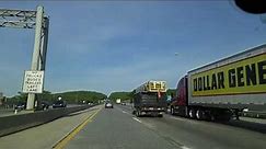 Driving on I-78 from Allentown to Bethlehem,Pennsylvania