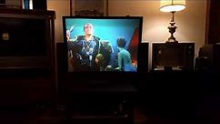 Sony KP-5025 CRT projector television and VSS-50A1 pop-up screen quick demo.