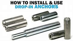 How to Install Drop In Concrete Masonry Anchors | Fasteners 101