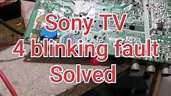 Sony 4 blinks crt TV || Sony 4 time blinking fault Solved ||