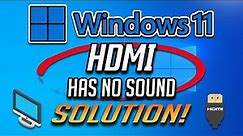 HDMI No Sound in Windows 11 When Connect to TV | No HDMI Audio Device Detected FIX [2024]