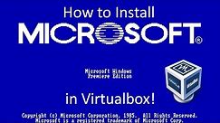 Windows 1.0 Premiere Edition - Installation in VIrtualbox