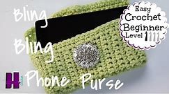 DIY Phone Case | Crochet EASY Phone Case Purse - Samsung iPhone 💙 handsthatrockcrochet