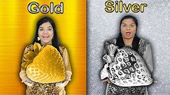 Gold vs Silver Food Challenge | Extreme Food Challenge India | Hungry Birds