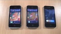 Iphone 4S VS Iphone 3Gs VS Iphone 3G Тriple Incoming call