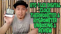 HTC-1 LCD DIGITAL CLOCK, THERMOMETER & HYGROMETER | Unboxing and Review