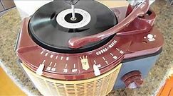Zenth record player playing a 16-2/3 rpm record