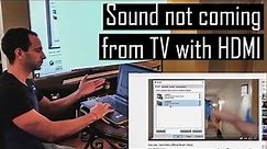[Solved] Sound Not Coming From TV When Connected To Laptop with HDMI (Reupload)