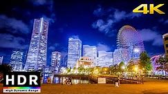 【4K HDR】Yokohama Night Walk - Summer Sunset in Minatomirai