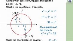Aut11.2.7 - Find and use the equation of a circle centre (0,0)