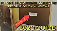 How to Fix Screen Turning Black after changing resolutions on windows desktop or laptop pc 2020 guid
