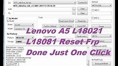 Lenovo A5 L18021 L18081 Reset Frp Done Just One Click
