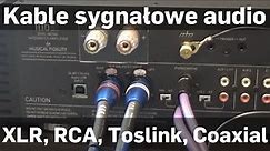 Kable sygnałowe audio cyfrowe i analogowe: RCA, XLR, optyczne, koaksjalne [ENG subtitles]