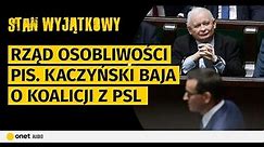 Rząd osobliwości PiS. Kaczyński baja o koalicji z PSL. Człowiek Ziobry dostał zapaści po grzybkach